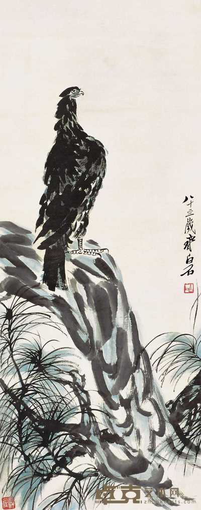 齐白石 高瞻远瞩 立轴 129×51cm